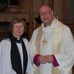 revd. Lizzie Hood and Rt. Revd. Paul Bayes.Bishop of Hertford.